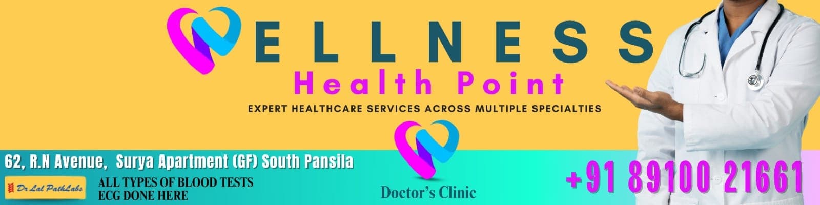 The Wellness Health Point signage — Pansila, Khardah, +91 6291664625